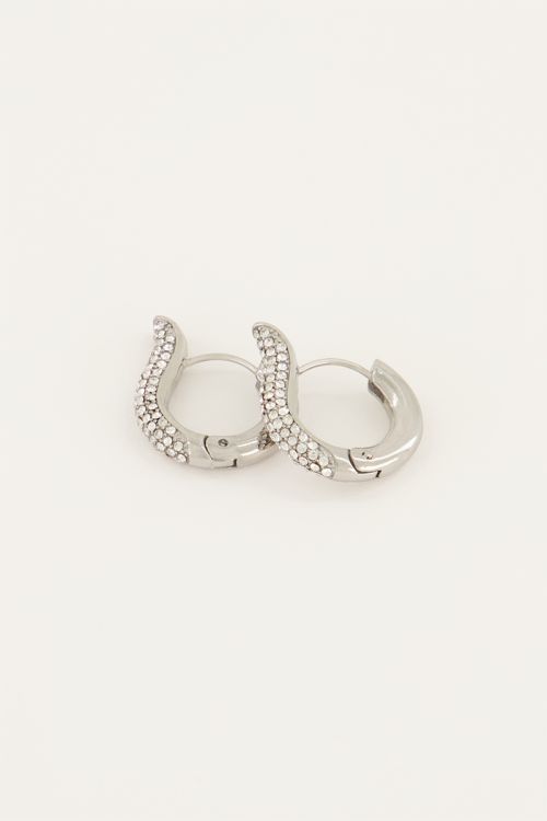 Oorringen strass steentjes