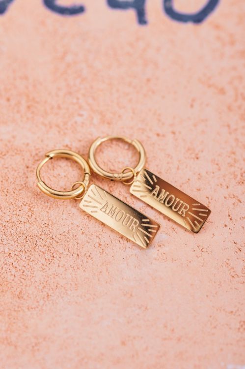 Oorringen met amour bedel | My Jewellery