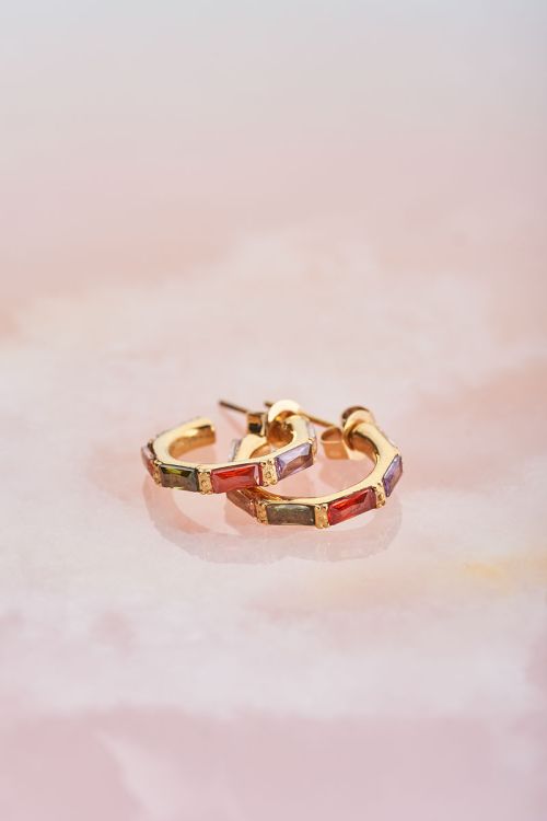 Oorringen met gekleurde steentjes | My Jewellery
