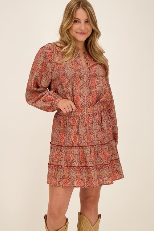 Oranje blouse met oriental print | My Jewellery