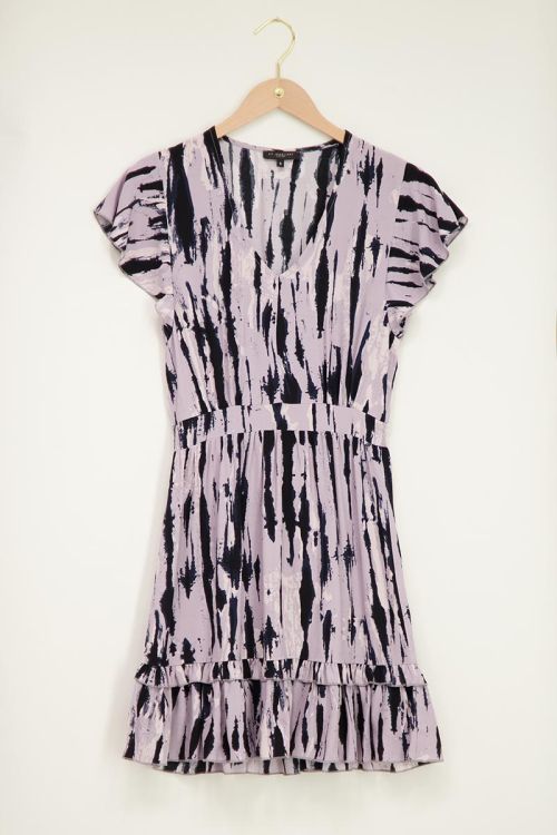 Paars jurkje tie dye print