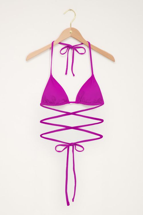Lila Triangel-Bikinioberteil mit Bindedetail | My Jewellery