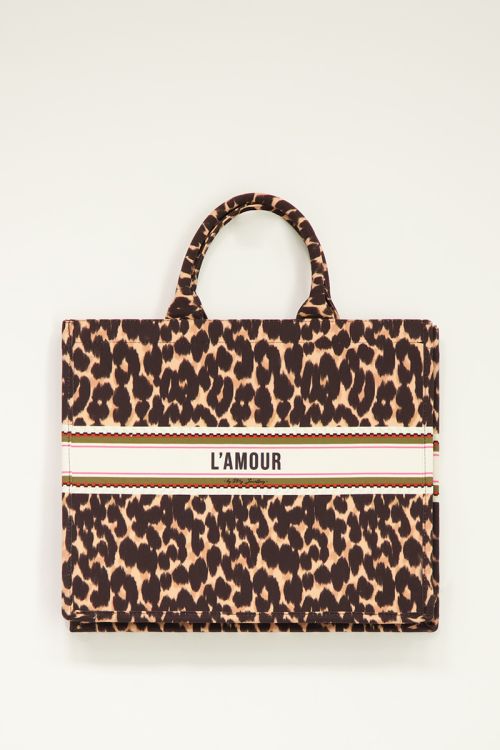 Leopard print l amour tote bag My Jewellery