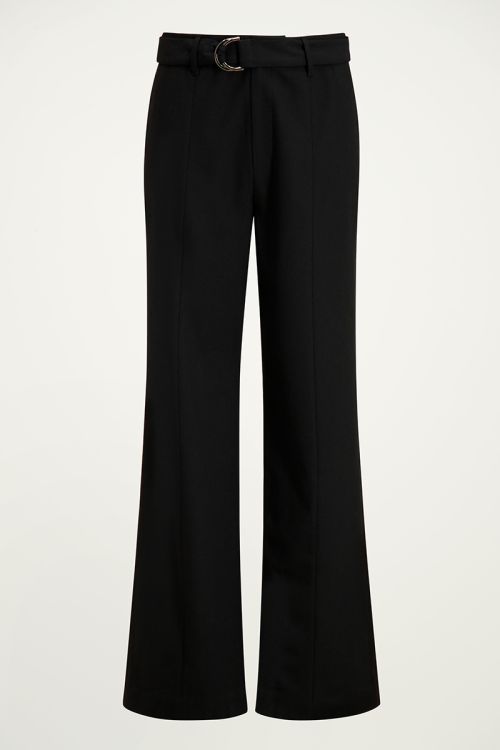 Zwarte pantalon met riem | Wijde pantalon My Jewellery