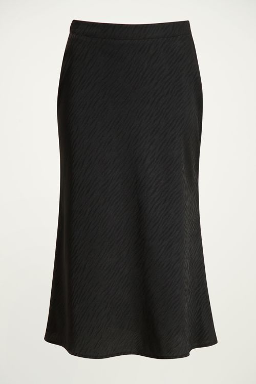 Zwarte midi rok zebraprint | Satin rok My Jewellery