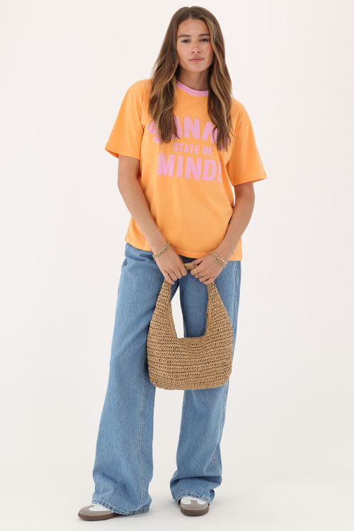 Peach T-shirt "Sunny state of mind" | My Jewellery