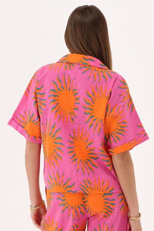Pink blouse with sun print | My Jewellery