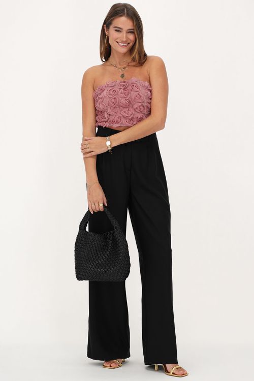 Pink corset top with roses | My Jewellery