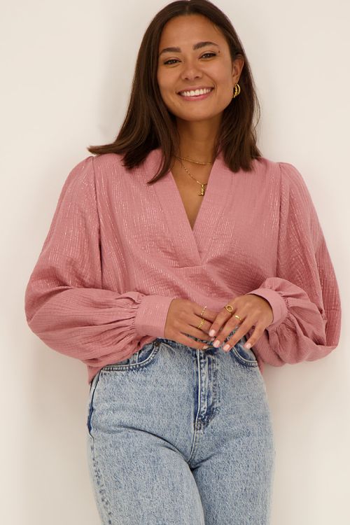 Roze mousseline blouse | My Jewellery