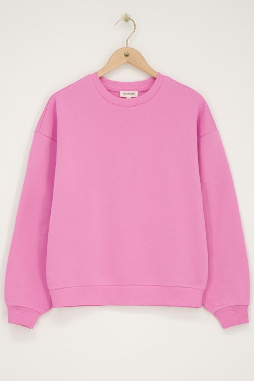 Pink oversized sweater "Bonheur"