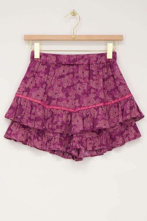 Pink skort with flower print | My Jewellery