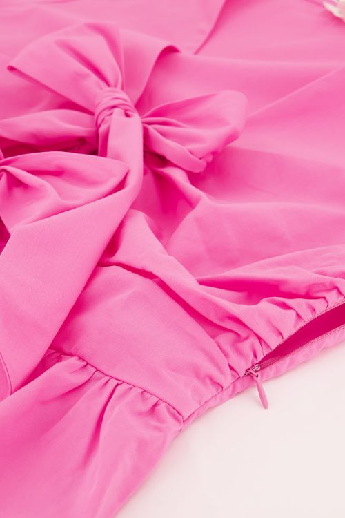 Pink top with bows & peplum | My Jewellery