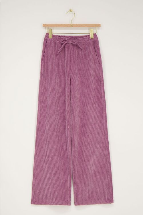 Pink corduroy wide leg trousers | My Jewellery