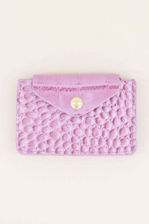 Paarse pasjeshouder slangenprint | My Jewellery