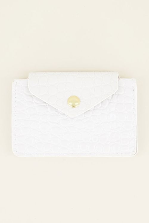 Witte pasjeshouder slangenprint | My Jewellery