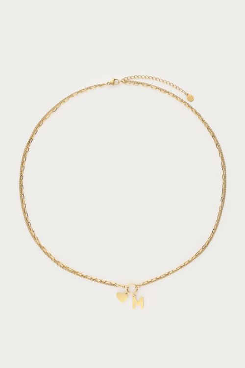 Double chain necklace with initial | My Jewellery
