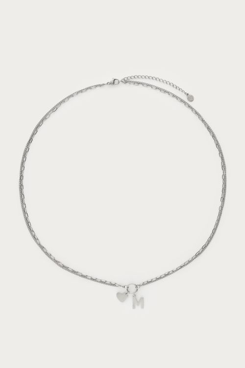 Double chain necklace with initial | My Jewellery