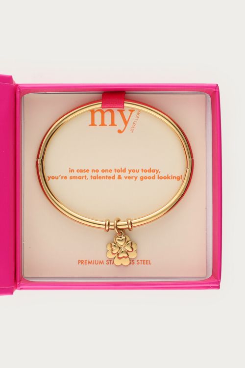 Gratitude bangle with clovers | My Jewellery