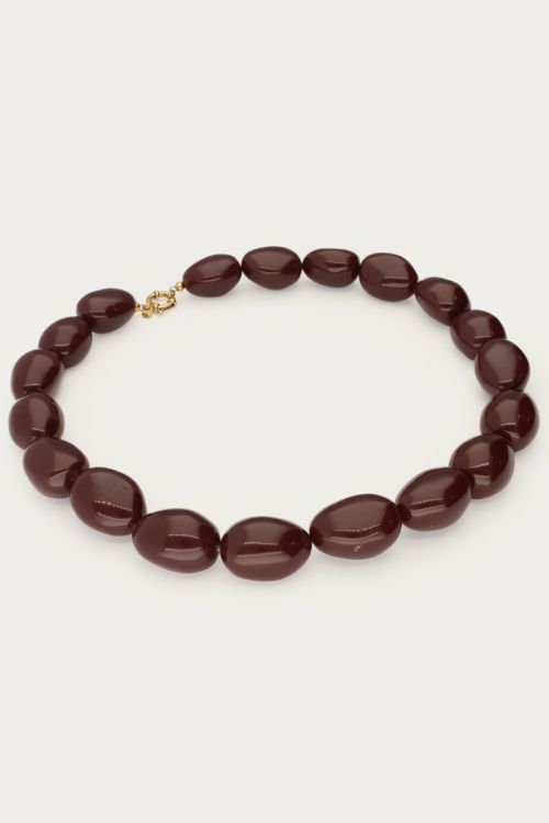 Brown chunky beaded necklace | My Jewellery