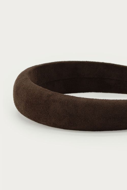 Dark brown hairband in suede look | My Jewellery