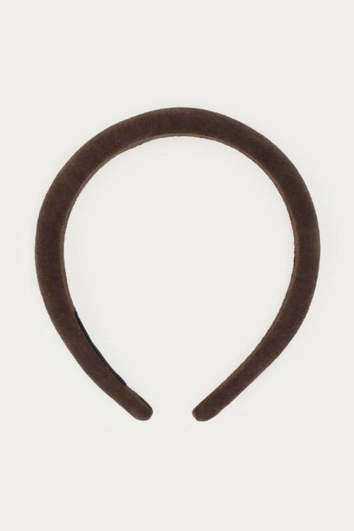 Dark brown hairband in suede look | My Jewellery