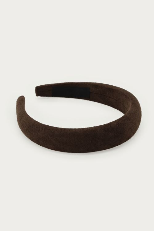 Dark brown hairband in suede look | My Jewellery