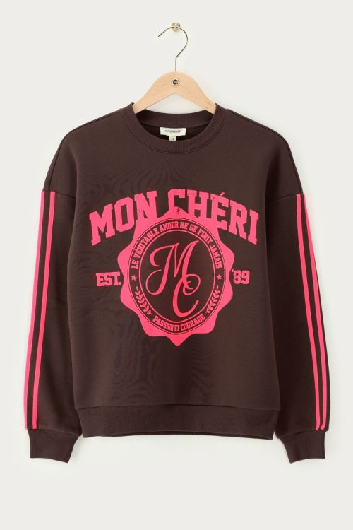 Dark brown sweater "Mon Cheri" | My Jewellery