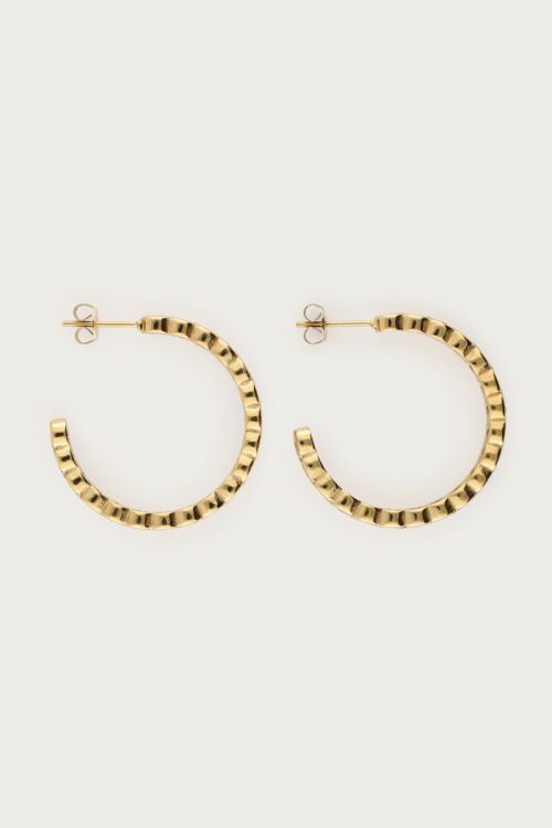 Midnight hoop earrings with colourful rhinestones | My Jewellery