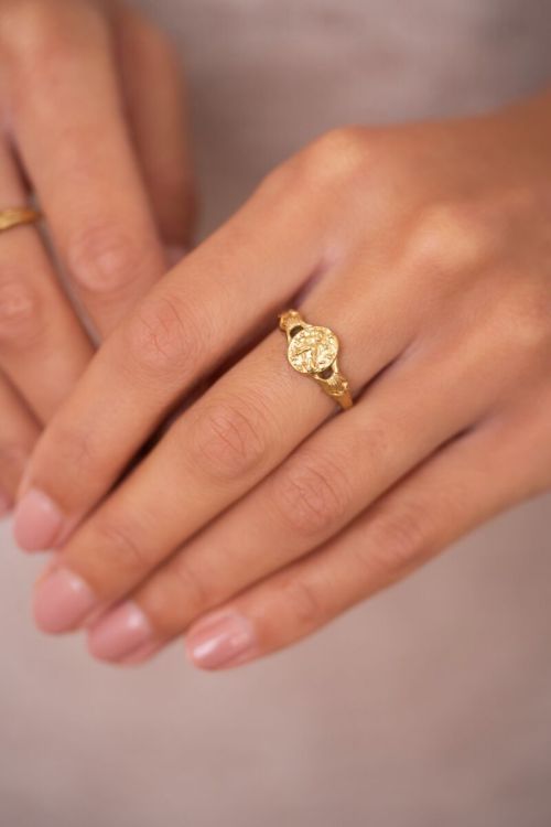 Zodiac signet ring