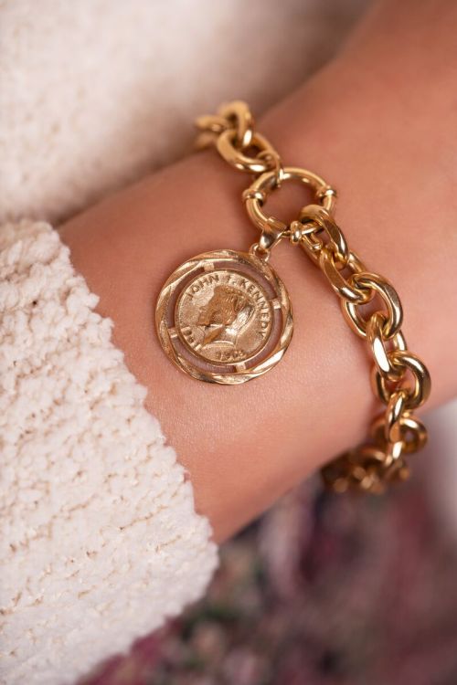 Bold Spirit schakelarmband met munt | My Jewellery