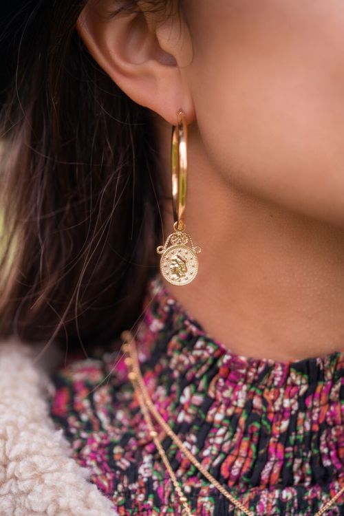 Bold Spirit oorringen met munt | My Jewellery