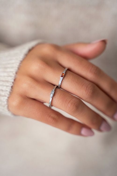 Vintage ring rode rechthoek| My Jewellery