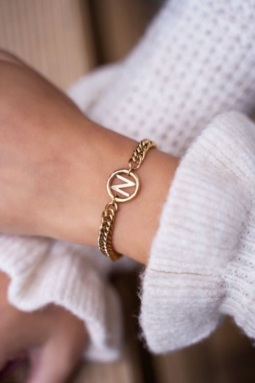 Bracelet avec initiales épaisses