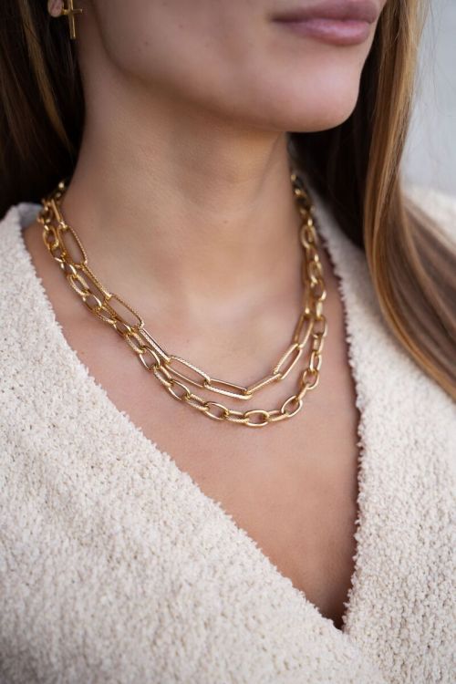 Ketting met structuur schakels | My Jewellery
