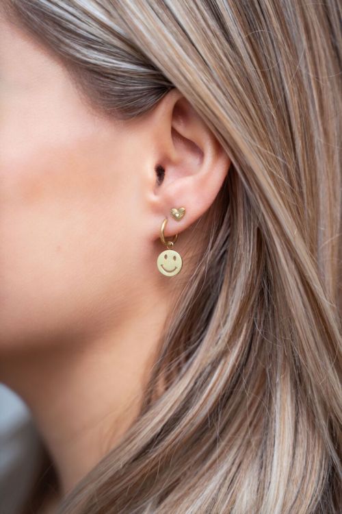 Heart studs with centre point