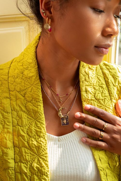 Mystic necklace with purple charm