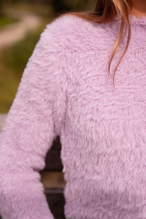 Lilac fluffy sweater | My Jewellery