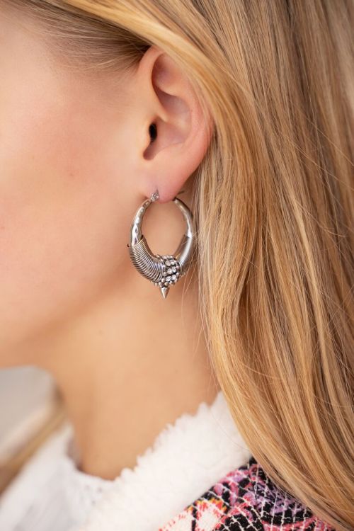 Statement hoop earrings with beads | My Jewellery