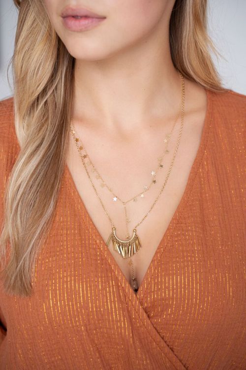 Necklace with star pendants