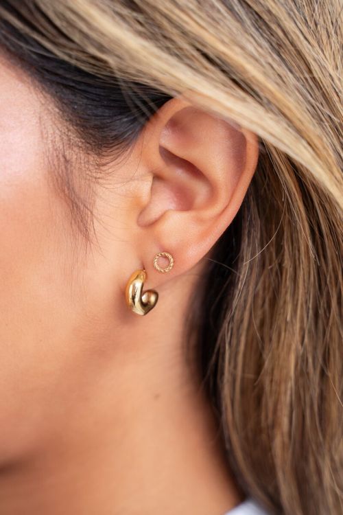Round embossed studs | My Jewellery