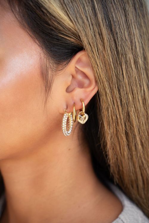 Clip-on earrings heart