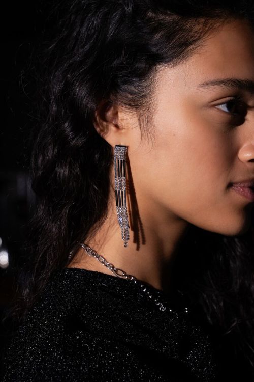 Universe long earrings with rhinestone | My Jewellery