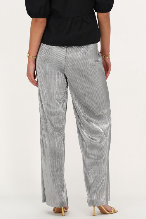 Silver pleated trousers | My Jewellery