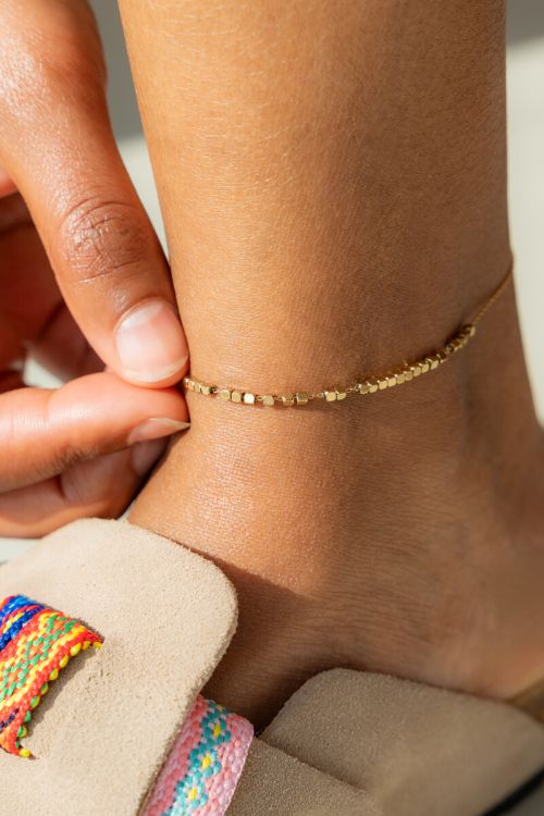 Anklet with square beads | My Jewellery