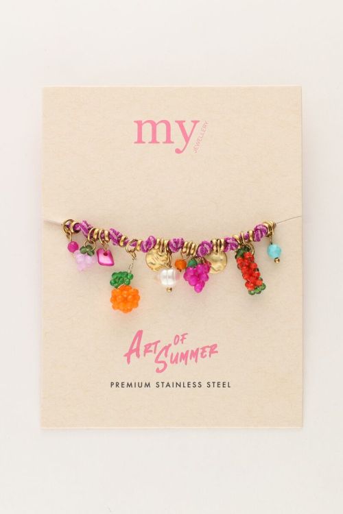 Art purple rope bracelet tutti frutti | My Jewellery