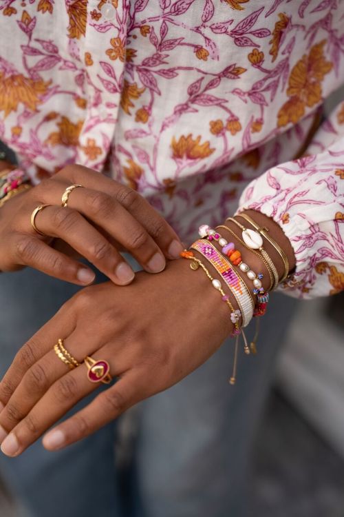 Sunrocks roze armband miyuki