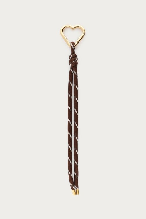 Charm de sac avec cordon marron
