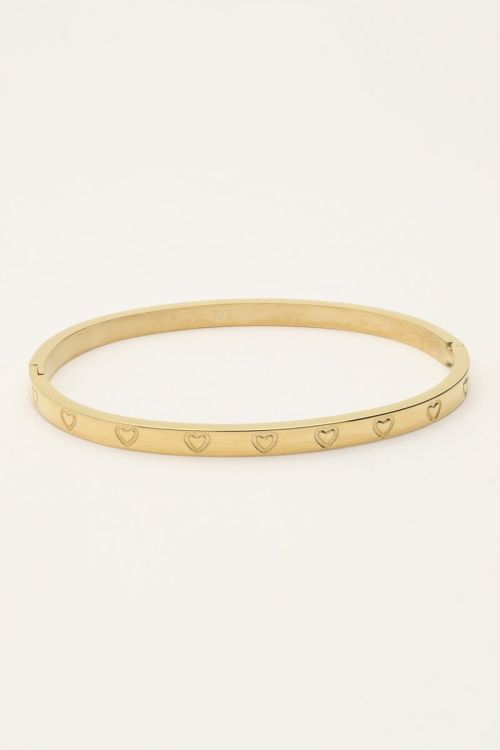 Bangle with engraved hearts | My Jewellery