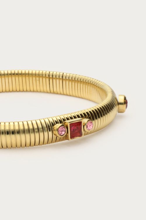 Bangle with pink rhinestones | My Jewellery