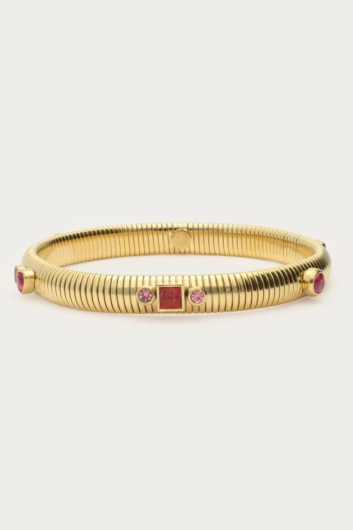 Bangle with pink rhinestones | My Jewellery